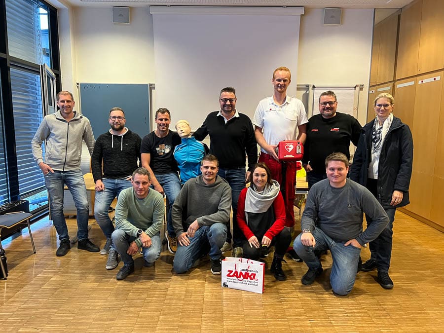 Erste-Hilfe-Kurs für Zankl-Team