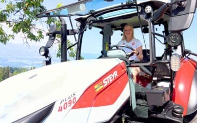 Steyr Traktor für Ski Ass Kathi Truppe